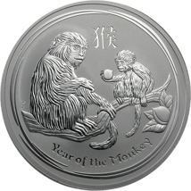 10 Unze Silbermünze Lunar II Affe 2016