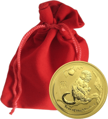 50 x 1/10 Unze Gold Lunar II Affe 2016