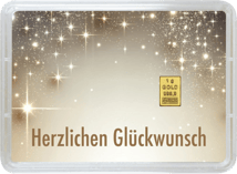 1g Goldbarren "Herzlichen Glückwunsch zur Geburt"