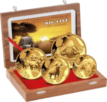 Big Five Gold Büffel Set 2016 PP (1/10, 1/4, 1/2, 1 Unze)