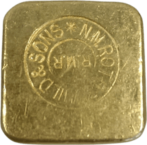 50g Goldbarren Rothschild (kleiner Prägestempel auf Rundseite)