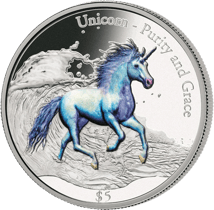 3 Unze Silbermünze Einhorn (Unicorn) PP High Relief (Auflage: 999)