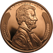 1 Unze Kupfermünze Lincoln Bust