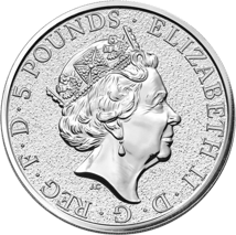 2 Unze Silbermünze Queen's Beasts Griffin 2017