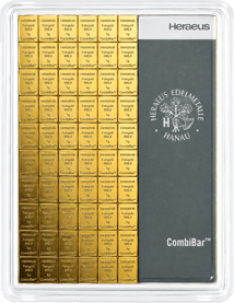 100 x 1g Gold Tafelbarren (Combibar)