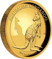 2 Unze Gold Känguru Nugget High Relief 2016 (Polierte Patte | Auflage: 250 Stück)
