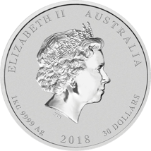 1kg Silver Coin Lunar II Dog 2018