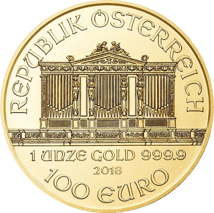1 Unze Wiener Philharmoniker Gold 2018