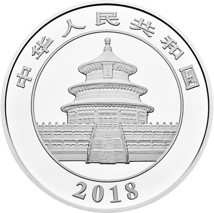 150g Silber China Panda 2018 (Polierte Platte)