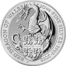 10 Unze Silbermünze Queen's Red Dragon 2018