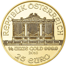 1/4 Unze Wiener Philharmoniker Gold 2018