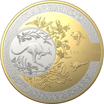 5 Unze Silber Känguru 2018 (25 Jahre Jubiläum | Teilvergoldet)