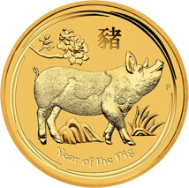 10 Unze Goldmünze Lunar II Schwein 2019