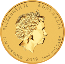 10 Unze Goldmünze Lunar II Schwein 2019