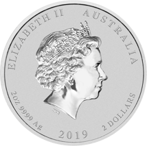 2 Unze Silber Lunar II Schwein 2019