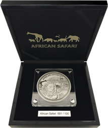 1kg Silber African Safari Löwe 2018 Antik Finish (Auflage: 100 | inkl. Holzbox & Zertifikat)