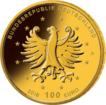 1/2 Unze Goldeuro Schlösser Augustusburg und Falkenlust in Brühl 2018 (diverser Buchstabe)