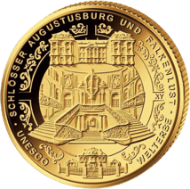 1/2 Unze Goldeuro Schlösser Augustusburg und Falkenlust in Brühl 2018 (diverser Buchstabe)