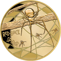 1 Unze Gold Niue Red-Back Spider PP (Auflage: 99)