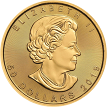 1 Unze Gold Maple Leaf 2019