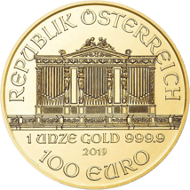 1 Unze Wiener Philharmoniker Gold 2019