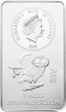 1 kg Silber Münzbarren Niue Eule