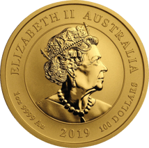 1 Ounce Gold Dragon & Tiger 2019 (Mintage: 5,000)