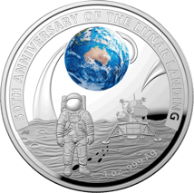 50 Jahre Mondlandung Partnerschafts-Set mit US Mint 2019 PP (2-Werte-Set | Auflage: 10.000 | Gewölbt)