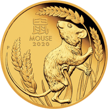 1 Unze Gold Lunar III Maus 2020 PP (Auflage: 1.000 | Polierte Platte)