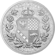 1 oz Silver Columbia & Germania 2019 (5 Mark | Mintage: 500 | Blister & Certificate | WMF Edition)