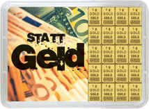 20 x 1g Goldbarren "Gold statt Geld" Combibarren (Valcambi)
