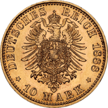 10 Mark Preußen Friedrich III Goldmünze