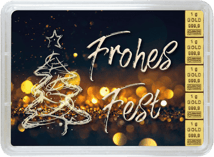 5 x 1g Goldbarren "Frohes Fest" (Valcambi)