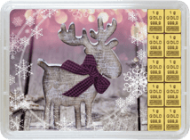 10 x 1g Goldbarren "Frohes Fest" (Valcambi)