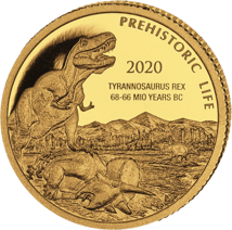 0,5g Gold Prehistoric Life T-Rex 2020 PP (Auflage: 2.000 | 1.Ausgabe)