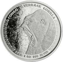 1 Unze Silber Silberrücken Gorilla 2020 (Prooflike)