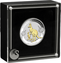 1 oz Silver Kangaroo 2020 (Mintage: 5,000 | partially gold-plated)