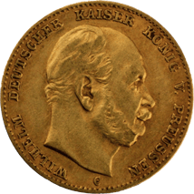 10 Mark Preußen Wilhelm I Goldmünze