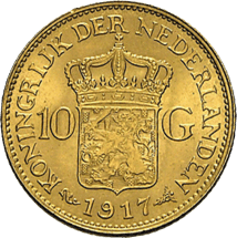 10 Gulden Gold Wilhelmina