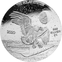 1 Unze Silber Sonnensystem Sonne 2020 PP (Auflage: 1.500 | gewölbt)