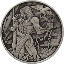 1 Unze Silber Götter des Olymp Zeus 2020 AF (Auflage: 1.500 | Antik Finish)