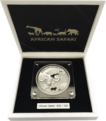 1kg Silber African Safari Büffel 2020 PP (Auflage: 100 | Polierte Platte)