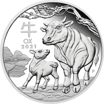 1/2 Unze Silber Lunar III Ochse 2021 PP (Auflage: 4.000 | Polierte Platte)