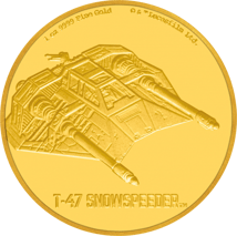 1 Unze Gold Star Wars T-47-Snowspeeder 2020 PP (Auflage: 50 | Polierte Platte | 5.Motiv)