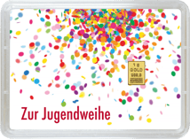 1g Goldbarren Glückwunsch zur Jugendweihe