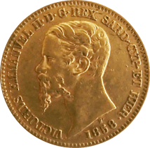 20 Lire Gold Emanuel II.
