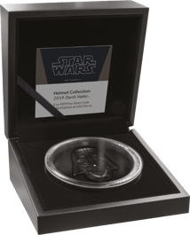 2 Unze Silber Darth Vader Helm 2019 PP (Auflage: 250 | coloriert | High Relief | Polierte Platte)