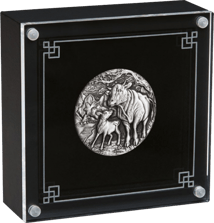 2 Unze Silber Lunar III Ochse 2021 AF (Auflage: 1.888 | Antik Finish)