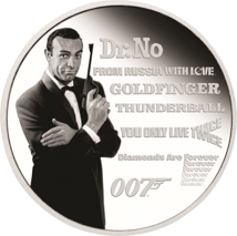 1 Unze Silber James Bond Sean Connery 2021 PP (Auflage: 5.000 | Polierte Platte)