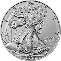 1 Unze Silber American Eagle 2021 (Typ II)
